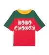 Bobo Choses Logo Colorblocked Cotton T-shirt In Multi
