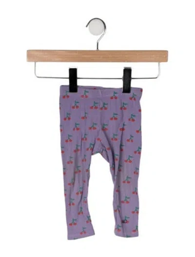 Pre-owned Bobo Choses Babies' Cotton Graphic Print Leggings In Purple