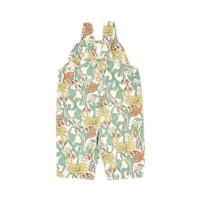Bobo Choses Cotton Overalls With Floral Print Kids In Multi