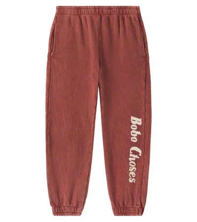 Bobo Choses Kids' Cotton Sweatpants In Brown