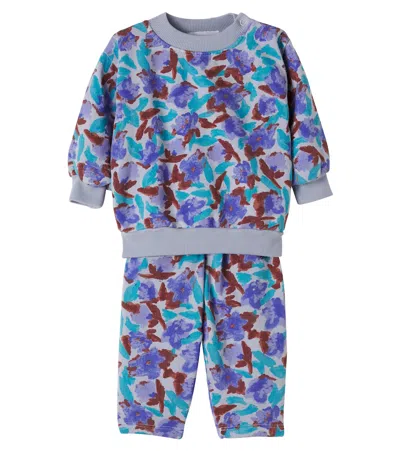 Bobo Choses Cotton-blend Sweatshirt And Sweatpants Set In Purple
