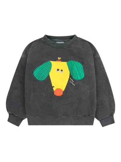 Bobo Choses Kids' Crew Neck Sweater In Black