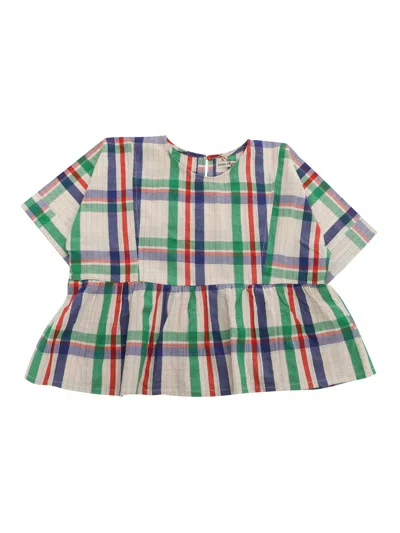 Bobo Choses Kids' Crop Top Check In Multi