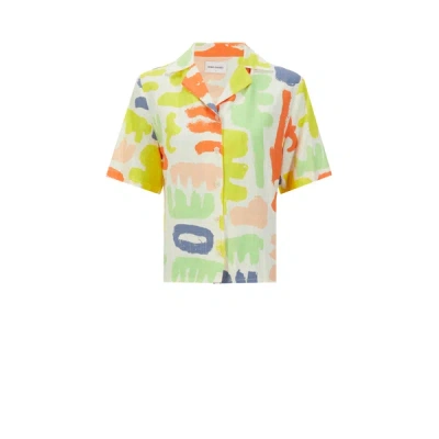 Bobo Choses Cropped Patterned Shirt In Multi