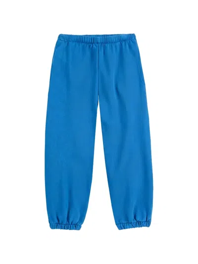Bobo Choses Kids' Curve Logo-print Track Pants In Blue