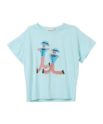 Bobo Choses Dancing Giants Cotton T-shirt In Blue