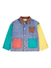 Bobo Choses Long-sleeved Denim Shirt In Blue