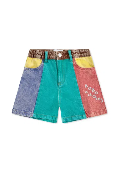 BOBO CHOSES DENIM SHORTS FOR KIDS WITH LOGO