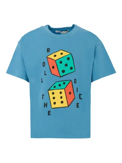 Bobo Choses Dice-print Cotton T-shirt In Blue