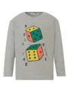 Bobo Choses Dice-print Long-sleeved T-shirt In Gray
