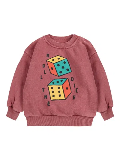 Bobo Choses Babies' Dice-print Sweatshirt In Brown