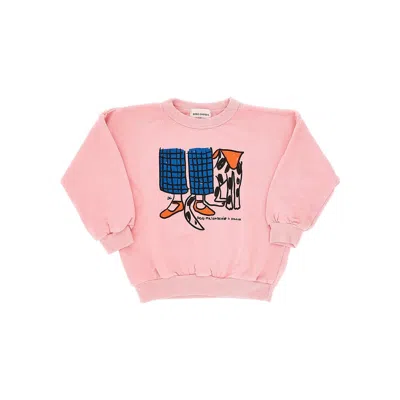 Bobo Choses 'dog Friendship' Crewneck Sweatshirt Kids In Pink