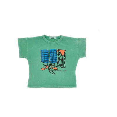 Bobo Choses 'dog Friendship' T-shirt Kids In Green
