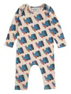 Bobo Choses Dog-print Long-sleeve Jumpsuit In Multi