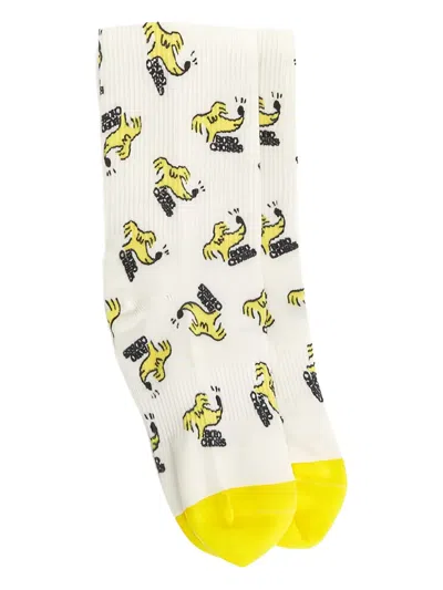Bobo Choses Dog-print Socks In White