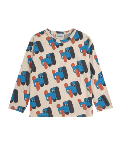 Bobo Choses Kids' Doggy Mate All Over Tshirt In Brown