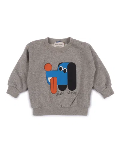 Bobo Choses Babies' Doggy Mate Sweatshirt In Gray