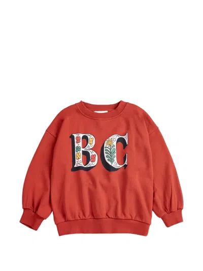 Bobo Choses Kids' Dropped-shoulder Crew-neck Sweartshirt In Red