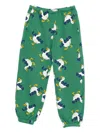Bobo Choses Duck-print Elasticated Trousers In Green