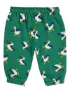 Bobo Choses Duck-print Elasticated Trousers In Green