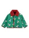 Bobo Choses Duck-print Fleece Jacket In Green