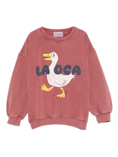 Bobo Choses Kids' Duck-print Sweatshirt In Brown