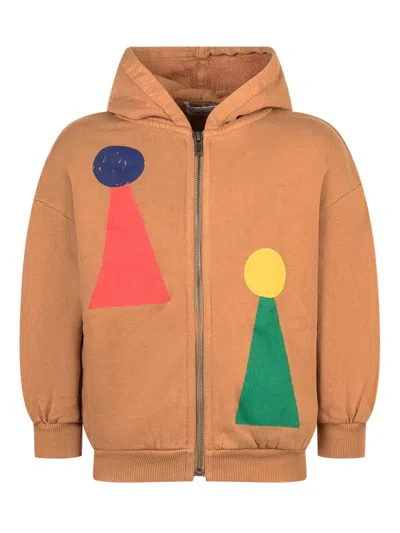 Bobo Choses Eco-friendly Mini Hoodie Sweatshirt In Cammello