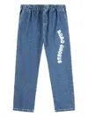 Bobo Choses Wavy Logo Jeans In Blue