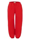 Bobo Choses Kids' Curve Logo Organic Cotton Fleece Joggers In Red
