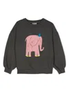 Bobo Choses Grey Sweatshirt Forgirl With Elephant And Logo In Grey