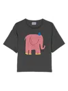 Bobo Choses Elephant-print Organic-cotton T-shirt In 灰色