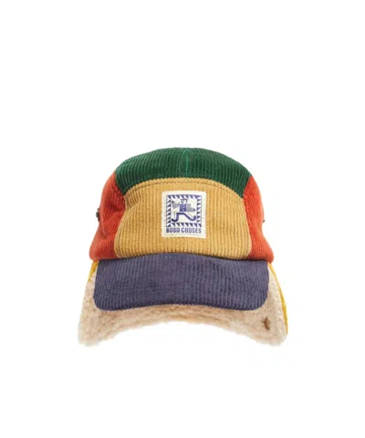 Bobo Choses Embroidered Logo Corduroy Hat In Multi