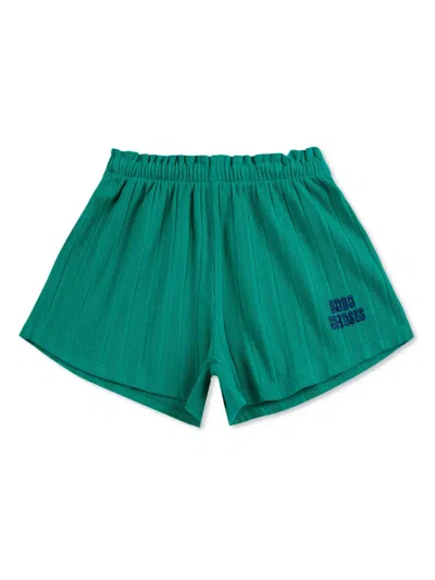 Bobo Choses Kids' Embroidered Logo Shorts In Green