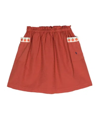 Bobo Choses Kids' Embroidered-monogram Skirt In Brown