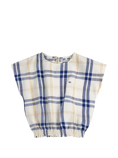 Bobo Choses Kids' Embroidery Tartan Top In Multi