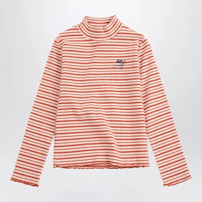 Bobo Choses Energy Flower Stripes Mini Top In Red