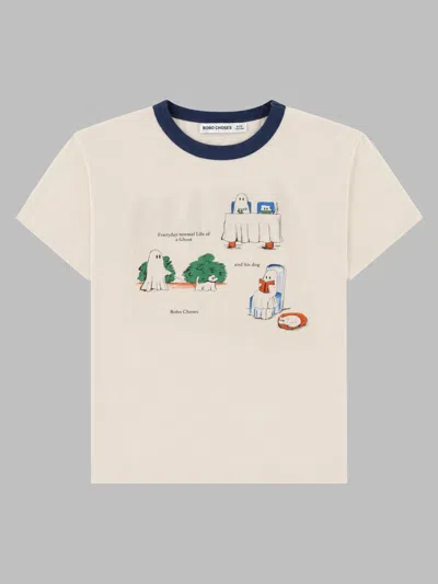 Bobo Choses Everyday Ghosts Kids T-shirt In White