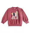Bobo Choses Fairy Dog Cotton Jersey Sweatshirt In Red