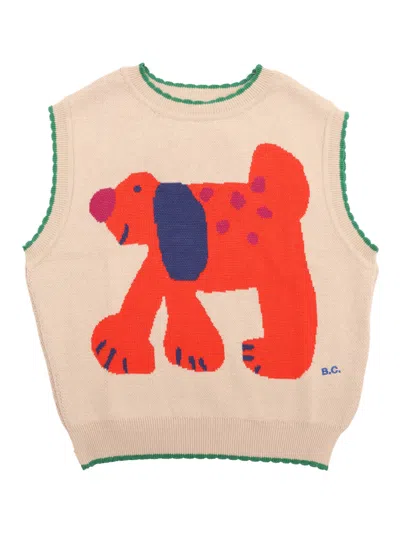 Bobo Choses Kids' Fairy Dog Jacquard Knitted Vest In White