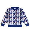 Bobo Choses Blue Sweater For Kids With Dog In Blue