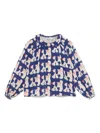Bobo Choses Fairy Dog Cotton-blend Blouse In Blue