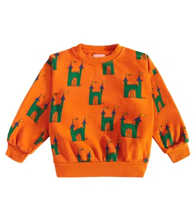 Bobo Choses Kids' Faraway Castle Cotton Sweatshirt In Orange