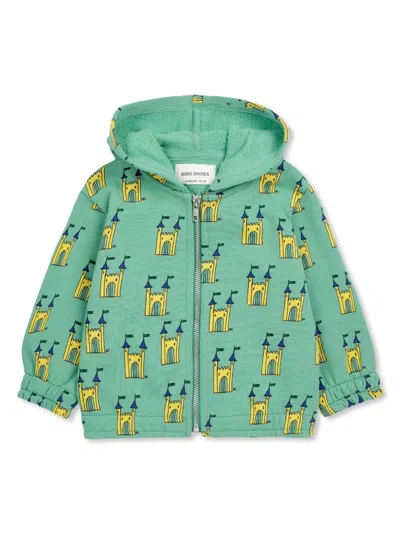 Bobo Choses Babies' Faraway Castle Hoodie In Green