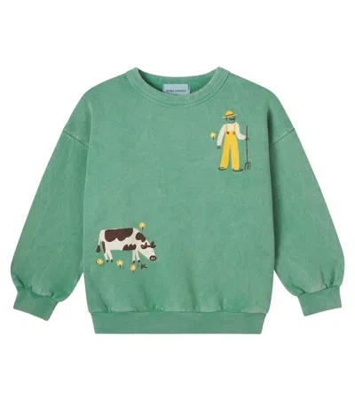 Bobo Choses Kids' Farm Adventure Cotton Jersey Sweatshirt In Green