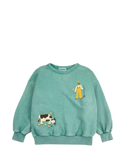 Bobo Choses Kids' Farm Adventure Graphic-print Sweatshirt In Green