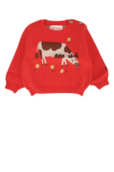 Bobo Choses Babies' Farm Adventure Jumper In Red