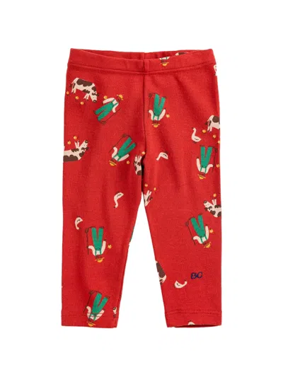 Bobo Choses Babies' Farm Adventure Leggings In Red