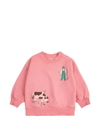 Bobo Choses Babies' Farm Adventure Sweatshirt In Pink