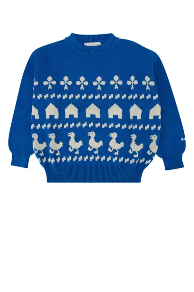 Bobo Choses Farm Jacquard Jumper In Blue