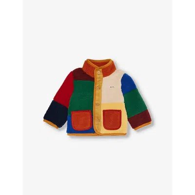 Bobo Choses Babies' Fleece-texture Contrast-patches Woven Jacket 9-24 Months In Multicolor